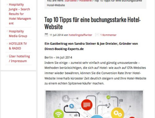 Top 10 Tipps für eine buchungsstarke Hotel-Website